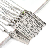 bts silver engraved necklace, valentines day