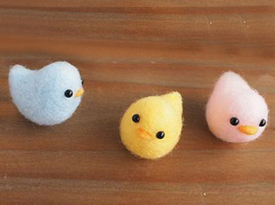 Needle Felting Kit - 3 Easter Chicks