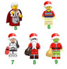christmas lego mini figures, mrs claus, stormtrooper, the grinch, nightmare before christmas