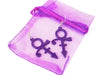 Purple Symbol Earrings