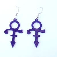 Purple Symbol Earrings