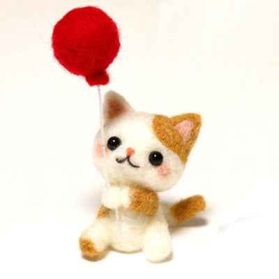 Needle Felting Kit - Kitten with Balloon