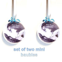 George Baubles-Christmas Decorations-Set of Two